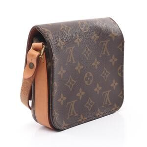 Louis Vuitton Shoulder Monogram Leather Bag Brown Canvas Cartessier
